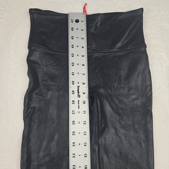 Spanx Black Leggings Women Medium Faux Leather Pattern Ankle‎ - Picture 4 of 6